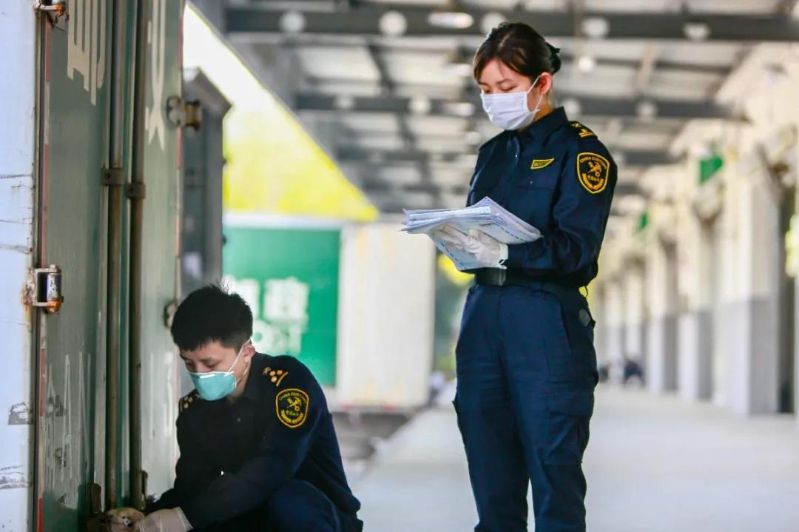 重庆海关支持中欧班列承接全国欧向邮件大规模疏运 重庆海关供图 重庆海关支持中欧班列承接全国欧向邮件大规模疏运 重庆海关供图